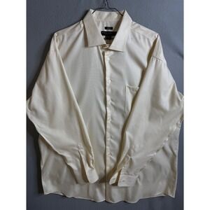 Pronto Uomo Dress Shirt Men's 18.5 36/37‎ Tall Non Iron Classic Fit